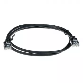 ACT Schwarz 7 Meter LSZH U/UTP CAT6 Rechenzentrums-Slimline-Patchkabel mit Rastnasenschutz & RJ45-Steckern