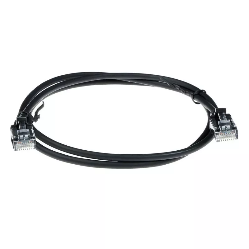 ACT DC9907 CAT6 U/UTP Slimline-Netzwerkkabel, 7 m, schwarz