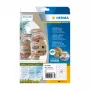 HERMA 10763 selbstklebende Etiketten, Silphie-Papier, oval 63,5 x 42,3 mm, dauerhaft haftend, bedruckbar, Laser/Inkjet, naturbraun