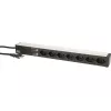 Bachmann 333.0382 19-Zoll-Steckdosenleiste, 7x T23 (CH), Überspannungsschutz, 3 m, Schwarz