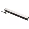 Bachmann 333.0382 19-Zoll-Steckdosenleiste, 7x T23 (CH), Überspannungsschutz, 3 m, Schwarz
