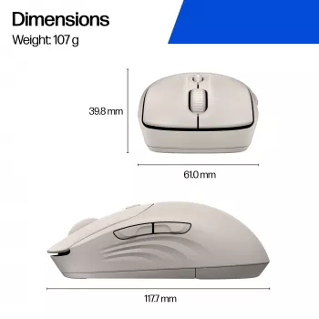 Kabellose beidhändige Maus HP 400 Quiet Lila — RF & Bluetooth, 6000 DPI, 5 Tasten, batteriebetrieben