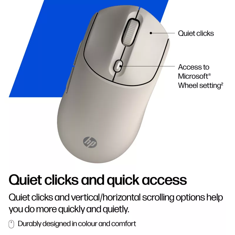 HP AZ7B7AA 400 Quiet kabellose Maus, 6000 DPI, Violett