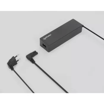 Manhattan Netzkabel (gewinkelt), Euro-2-polig (CEE 7/16 Euro 8) Stecker auf C7 Buchse (Figure-8), 3m, 2,3A, Schwarz, Blei, Lebenslange Garantie
