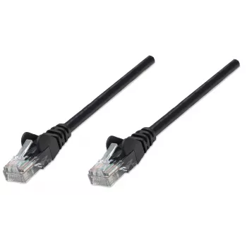 Intellinet Netzwerk-Patchkabel, Cat5e, 20m, Schwarz, CCA, U/UTP, PVC, RJ45, vergoldete Kontakte, Snagless, Booted, Lebenslange Garantie