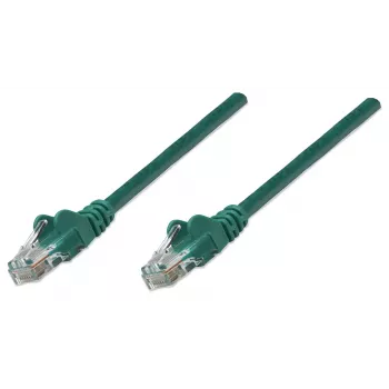 Intellinet Netzwerk-Patchkabel, Cat5e, 20 m, Grün, CCA, U/UTP, PVC, RJ45, vergoldete Kontakte, snagless, Boot, lebenslange Garantie