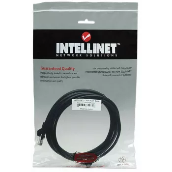 Intellinet Netzwerk-Patchkabel, Cat5e, 15 m, Schwarz, CCA, U/UTP, PVC, RJ45, vergoldete Kontakte, rastnasenschutz, Knickschutz, lebenslange Garantie