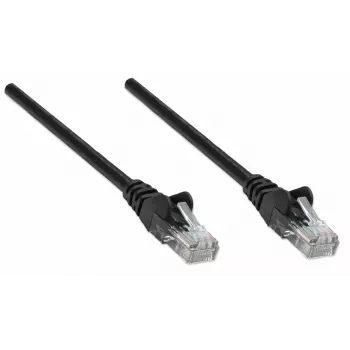 Intellinet Netzwerk-Patchkabel, Cat5e, 15 m, Schwarz, CCA, U/UTP, PVC, RJ45, vergoldete Kontakte, rastnasenschutz, Knickschutz, lebenslange Garantie