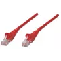 Intellinet 325967 Netzwerk-Patchkabel, Cat5e, UTP, RJ45 Stecker auf Stecker, 10 m, geformt, ohne Haken, Rot
