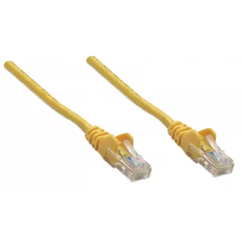 Intellinet Netzwerk-Patchkabel, Cat5e, 10 m, Gelb, CCA, U/UTP, PVC, RJ45, vergoldete Kontakte, Nagelfrei, Geschützt, Lebenslange Garantie