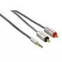 Hama 00080865 Audiokabel 2 m 3,5 mm 2 x Cinch Silber