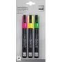 Sigel GL182 Kreidemarker-Set, Grün/Pink/Gelb/Schwarz