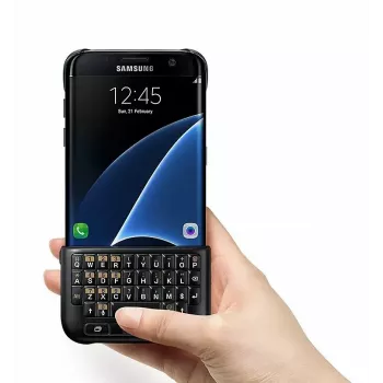 Samsung Tastaturabdeckung QWERTZ für Galaxy S6 edge+, Schwarz (EJ-CG928MBEGDE)