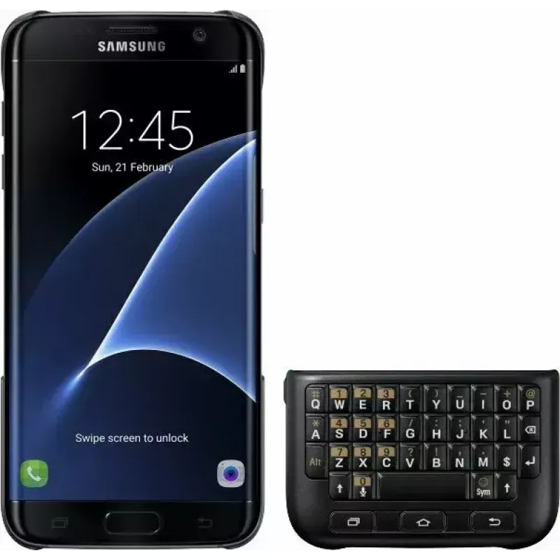 Samsung Tastaturabdeckung QWERTZ für Galaxy S6 edge+, Schwarz (EJ-CG928MBEGDE)