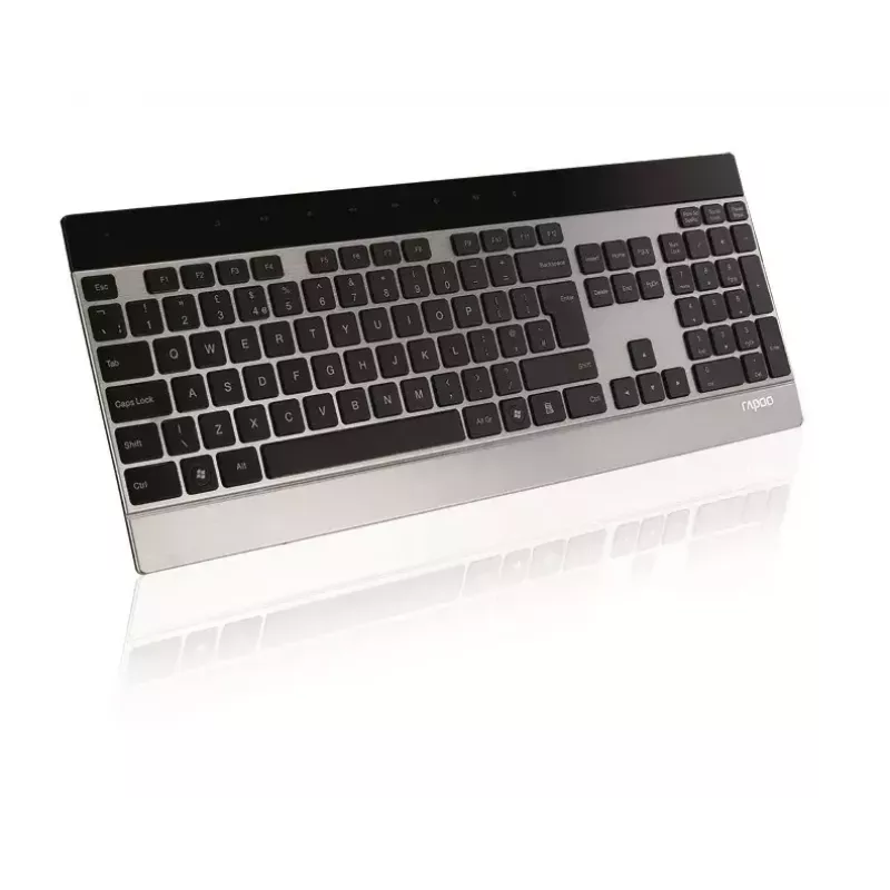 Tastatur Rapoo E9270P RF Wireless QWERTZ German Schwarz Silver