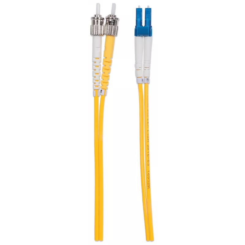 Intellinet Glasfaser-Patchkabel, OS2, LC/ST, 5 m, Gelb, Duplex, Singlemode, 9/125 µm, LSZH, Glasfaser, Lebenslange Garantie