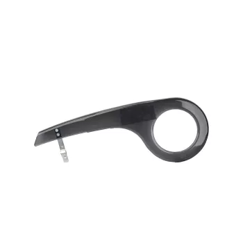 Fischer 85948 Universeller Fahrrad-Kettenschutz, 26-28 Zoll, 33-38 Zähne, Schwarz/Transparent