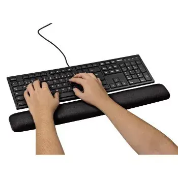 Hama Ergonomische Tastatur-Handballenauflage 00054775, Schwarz