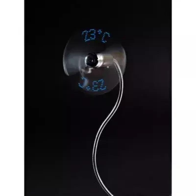 Hama 00012170 USB-Lüfter mit Temperaturanzeige, silber