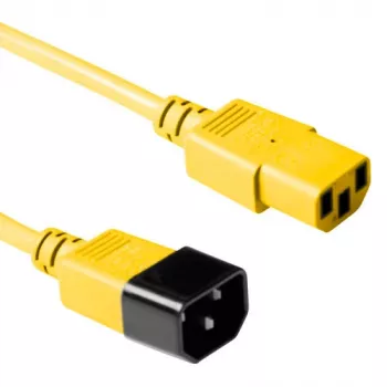Netzkabel C13 C14 ACT Powercord 3m gelb