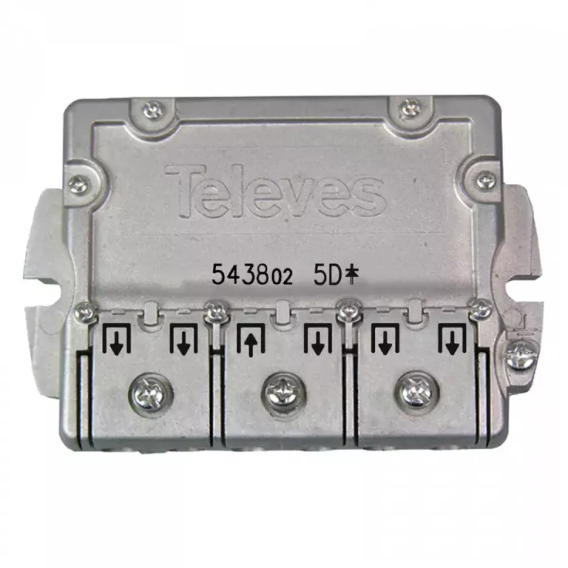 Kabelverteiler Televes 543802 Edelstahl
