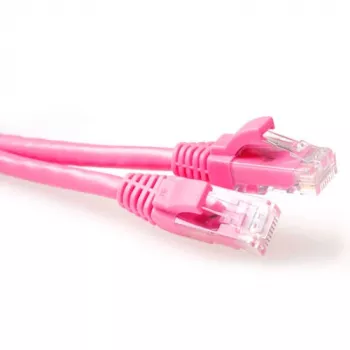 ACT Pink 10 Meter U/UTP CAT6A Patchkabel Snagless mit RJ45-Steckern