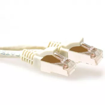 ACT Ivory 30 meter SFTP CAT6A Patchkabel snagless with RJ45 connectors