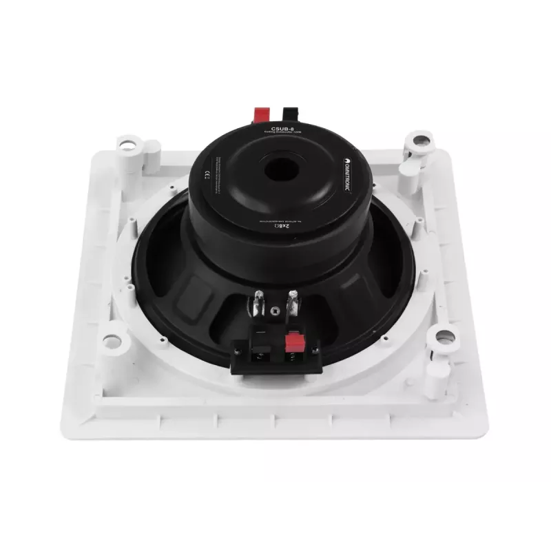 Omnitronic CSUB-8 Deckenlautsprecher, 120 W, 8 Ohm, Weiß