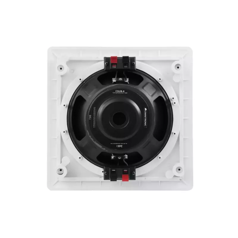 Omnitronic CSUB-8 Deckenlautsprecher, 120 W, 8 Ohm, Weiß
