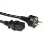 ACT Netzkabel CEE 7/7 Stecker (gerade) - C19 schwarz 2 m