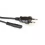 Netzkabel Euro-Stecker - C7-Buchse schwarz 5 m ACT AK5419
