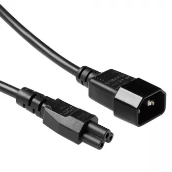 Netzkabel C14 auf C5 1m ACT Schwarz 250V 2,5A