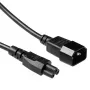 Netzkabel C14 auf C5 1m ACT Schwarz 250V 2,5A