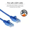 ACT Blau 0,15 Meter LSZH U/UTP CAT6 Rechenzentrums-Slimline-Patchkabel snagless mit RJ45-Steckern