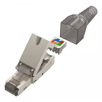 Hama 00200773 Cat6a geschirmter RJ45-Stecker, werkzeugfrei
