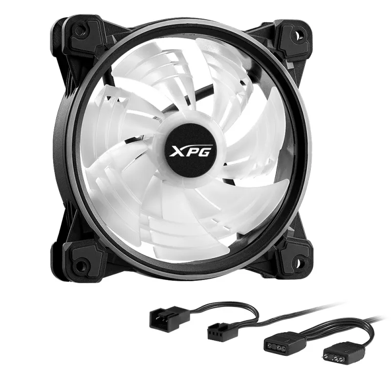 XPG HURRICANE 120 ARGB PWM Schwarz, Lüfter, 12 cm, 600 RPM, 2000 RPM, Schwarz