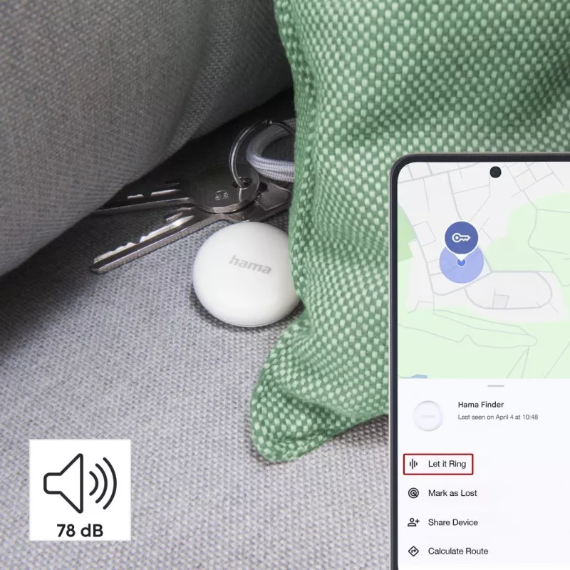 Hama 00185826 GPS-Tracker/Finder Artikel Weiß