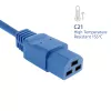 Netzkabel ACT C20–C21 IEC60320 blau 1 m, 250 V, 16 A