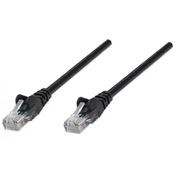 Intellinet Netzwerk-Patchkabel, Cat5e, 3m, Schwarz, CCA, U/UTP, PVC, RJ45, vergoldete Kontakte, rastnasenschutz, angespritzter Knickschutz, lebenslange Garantie