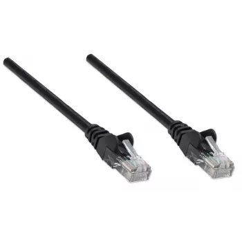 Intellinet Netzwerk-Patchkabel, Cat5e, 3m, Schwarz, CCA, U/UTP, PVC, RJ45, vergoldete Kontakte, rastnasenschutz, angespritzter Knickschutz, lebenslange Garantie