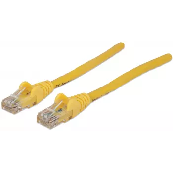 Intellinet Netzwerk-Patchkabel, Cat6, 0,5 m, Gelb, CCA, U/UTP, PVC, RJ45, vergoldete Kontakte, rastnasenschutz, mit Tülle, lebenslange Garantie