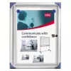 Nobo 1901797 extraflacher Schaukasten, 1 x A4, magnethaftende Metall-Rückwand, für den Innenbereich