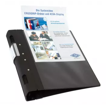 WEDO ERGOGRIP A4 Präsentationsringbuch, 56 mm, Schwarz, 4-Ring, 58 18001