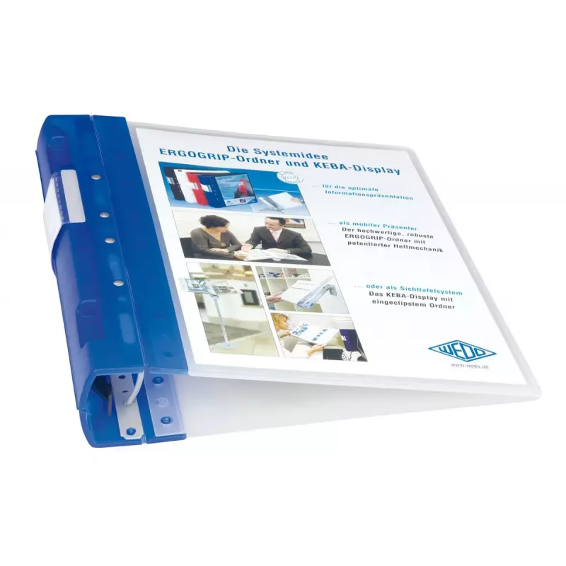 WEDO ERGOGRIP A4 Präsentationsordner ICE, 56 mm, ICE-Blau, 58 28003