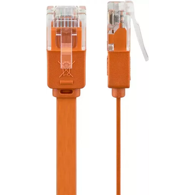 Flach-Patchkabel Goobay CAT 6 U/UTP orange 1,5 m