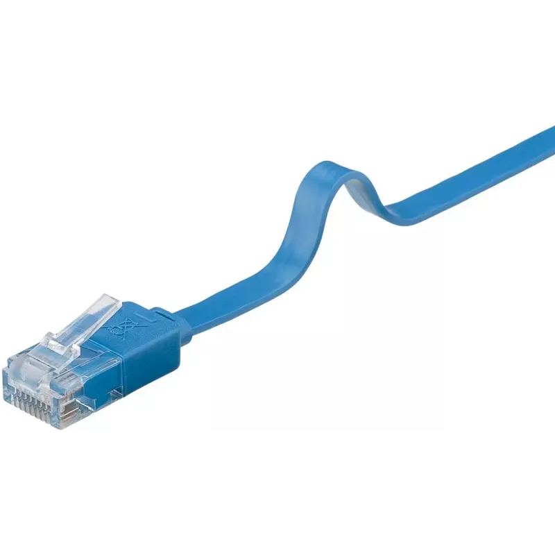 Flaches Patchkabel Goobay CAT 6 5m U/UTP Blau