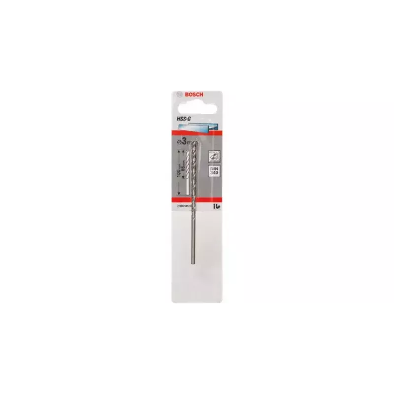 Bosch HSS Metall-Spiralbohrer 2,5 mm, 95 mm, DIN 340, 5 Stk. (2608596810)
