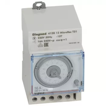 Legrand MicroRex T31 412812 Schaltuhr für Tagesprogramm, 230 V, Synchron