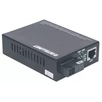 Intellinet Fast Ethernet WDM Bi-Direktionaler Singlemode-Medienkonverter, 10/100Base-Tx auf 100Base-Fx (SC) Single-Mode, 20 km, WDM (Rx1550/Tx1310)