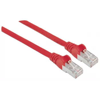 Intellinet Netzwerk-Patchkabel, Cat6A, 30 m, Rot, Kupfer, S/FTP, LSOH/LSZH, PVC, RJ45, vergoldete Kontakte, Snagless, Booted, lebenslange Garantie